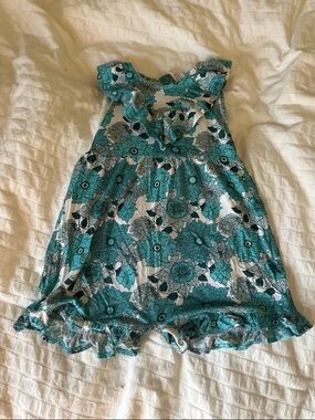 SOLD Girls Floral Teal romper